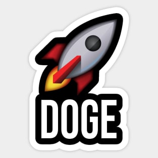 Doge Rocket Sticker